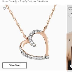 Helzberg Diamonds Rose Gold Heart Pendant Necklace